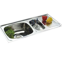 Double Bowl Single Drain Sinks - 4001